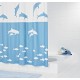 Штора для ванной комнаты Ridder Flipper 180 x 200 см, белый/голубой, 32333
