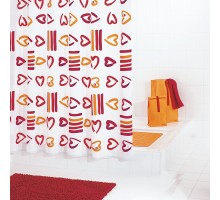 Штора для ванной комнаты Ridder Lovely 180 x 200 см, красный, 42360