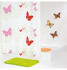 Штора для ванной комнаты Ridder Butterflies 180 x 200 см, белый, красный, 32606