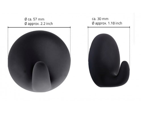 Крючок Ridder 5.7 см, самоклеящийся, черный, 131040410