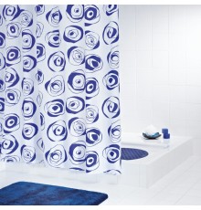 Штора для ванной комнаты Ridder Andy 180 x 200 см, белый, синий, 41353