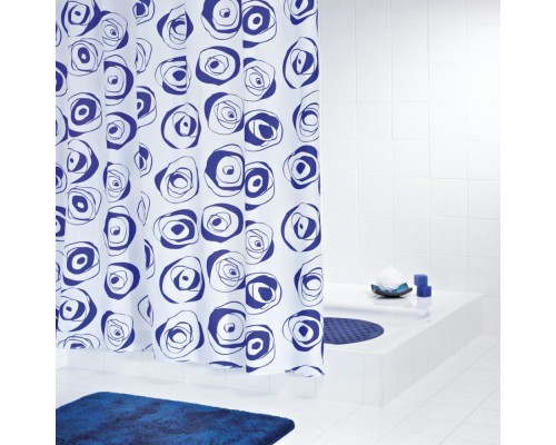 Штора для ванной комнаты Ridder Andy 180 x 200 см, белый, синий, 41353