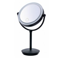 Зеркало косметическое Ridder Moana с подсветкой, 1x/5x увеличение, черный, O3207510