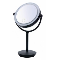 Зеркало косметическое Ridder Moana с подсветкой, 1x/5x увеличение, черный, O3207510