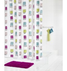 Штора для ванной комнаты Ridder Enjoy 180 x 200 см, белый/розовый, 32640