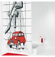 Штора для ванной комнаты Ridder 2CV 180 x 200 см, красный, 47886