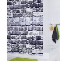 Штора для ванной комнаты Ridder Wall 180 x 200 см, серый, 4201317