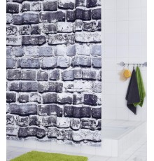 Штора для ванной комнаты Ridder Wall 180 x 200 см, серый, 4201317