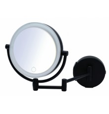Зеркало косметическое Ridder Shuri с подсветкой, 1x/5x увеличение, черный, О3211510