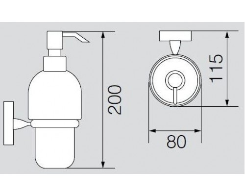 Дозатор жидкого мыла настенный Veragio Stanford, хром/керамика VR.STD-7770.CR