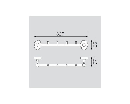 Перекладина с 4-мя крючками Veragio Bonjour, бронза VR.BNR-7834.BR