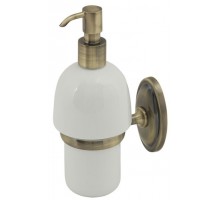 Дозатор жидкого мыла настенный Veragio Bonjour, бронза/керамика VR.BNR-7870.BR