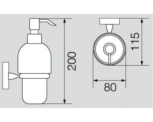 Дозатор жидкого мыла настенный Veragio Bonjour, хром/керамика VR.BNR-7870.CR