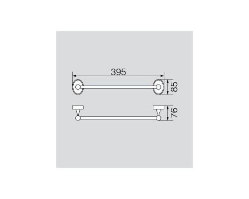 Полотенцедержатель 35 см. Veragio Bonjour, бронза VR.BNR-7820.BR