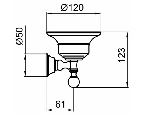 Мыльница Webert Karenina KA500101015 12 cм, хром