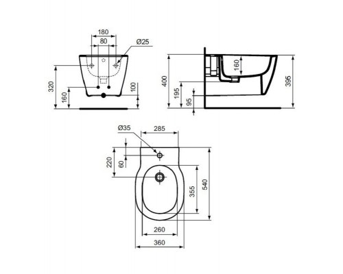 Инсталляция Ideal Standard Prosys с биде Connect, D211601, комплект