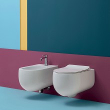 Биде подвесное Kerasan Flo, цвет белый матовый, 312330