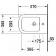 Биде Duravit P3 Comforts 2268150000, подвесное