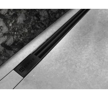 Душевой лоток Berges Super Slim 800, выпуск горизонтальный, черный матовый, 095154