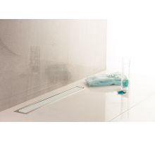 Душевой лоток Pestan Confluo Premium With White Glass Line  450, решетка белое закаленное стекло-сталь 13000281