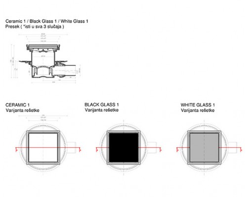 Трап водосток Pestan Confluo Standard Black Glass 1 150*150 Black Glass черное стекло с рамкой сталь 13000089