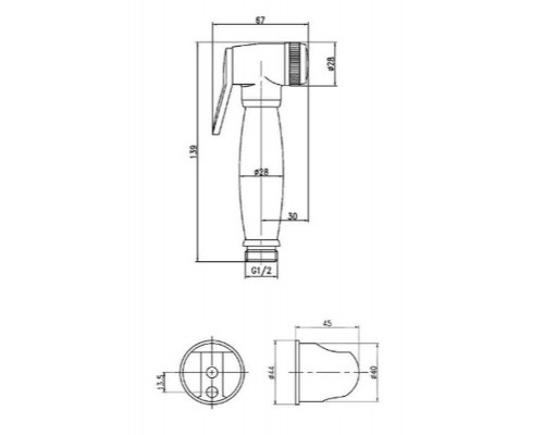 Гигиенический душ Lemark LM8087B, бронза