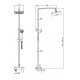 Душевая колонна Bravat Opal F6125183CP-A-RUS со смесителем для ванны, верхний душ квадратный, хром
