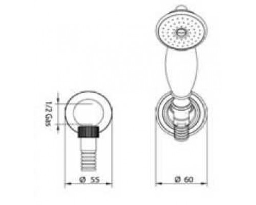 Душевой гарнитур Bandini Antico 644120JJ06, медь