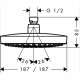 Верхний душ Hansgrohe Croma Select E 180 EcoSelect, 18х18 см, 2 типа струи, без держателя, цвет хром/белый (26528400)
