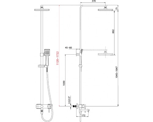 Душевая стойка Lemark Tropic LM7004C