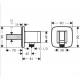 Шланговое подключение Hansgrohe Fixfit Q с держателем, шлифованная бронза, 26887140