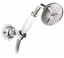 Ручной душ Cezares CZR-KD-01-Bi, хром, ручка белая
