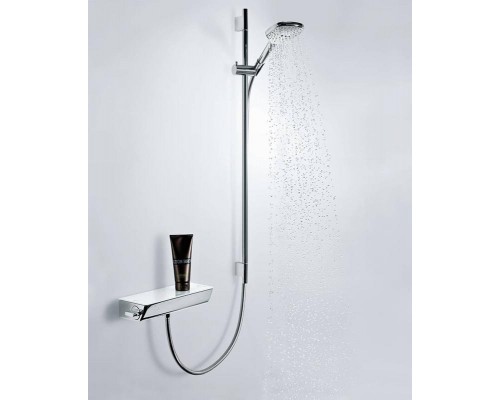 Душевой гарнитур Hansgrohe Raindance Select E 120 EcoSmart /Unica'S Puro 26623400, корпус хром, лицевая часть белая