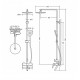 Душевая колонна Bravat Palace F6172217CP-A-RUS со смесителем для ванны и душа, хром