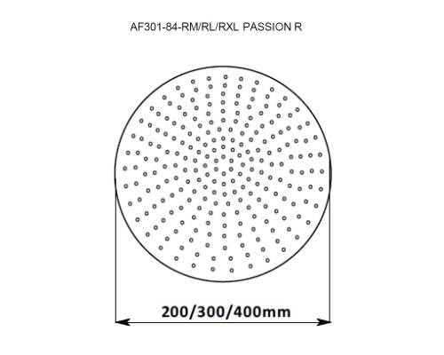 Верхний душ Aquanet Passion AF301-84-RXL, 40x40 см,1 режим струи, без держателя, хром (242980)