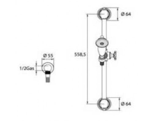 Душевой гарнитур Bandini Antico 688820YY06, бронза