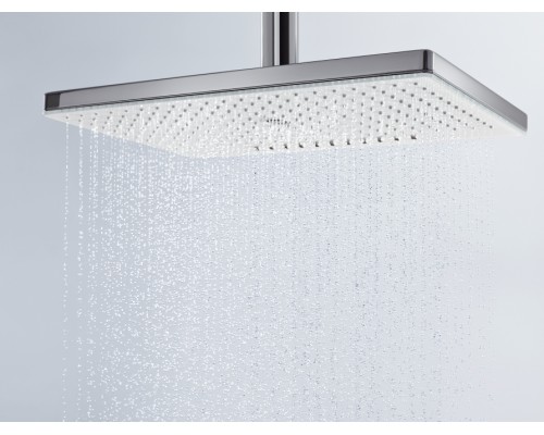 Верхний душ Hansgrohe Rainmaker Select, 460 x 270 мм, 1 режим струи, с держателем 24002400, белый/хром