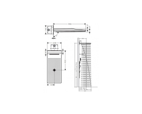 Верхний душ Hansgrohe Rainmaker Select 580 3jet 24001400, белый/хром