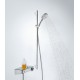 Душевой гарнитур Hansgrohe Raindance Select E 120 26621400, 90 см, 3 режима струи, корпус хром, лицевая часть белая