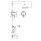 Душевая система Lemark Villa для ванны, излив, верхний душ, хром, LM4822C