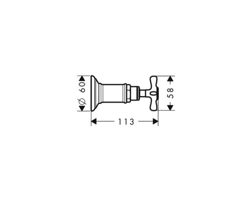 Запорный вентиль Axor Montreux 16871000, хром