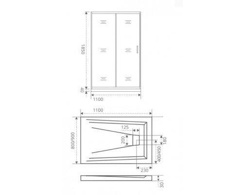 Душевая дверь в нишу Good Door Infinity WTW-110-C-CH, 110 х 185 см, стекло прозрачное, хром, ИН00023