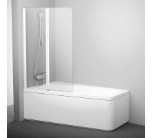 Шторка на ванну Ravak 10CVS2-100 левая/правая, профиль белый, витраж транспарент, 7QLA0103Z1/7QRA0103Z1