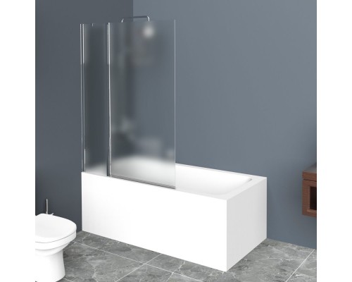 Душевая шторка на ванну BelBagno UNO, 80 х 150 см, стекло прозрачное/рифлёное, профиль хром, UNO-V-11-80/150-C/P-Cr