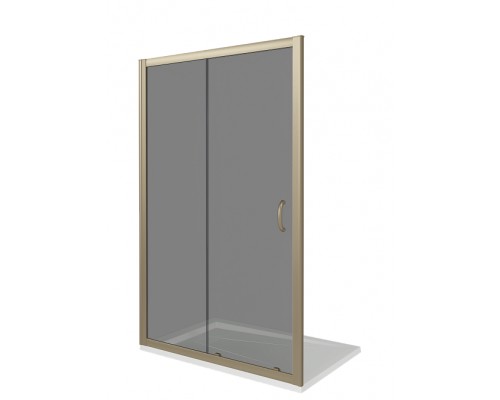 Душевая дверь в нишу Good Door Jazze WTW-130-B-BR, 130 х 185 см, стекло тонированное бронза, бронза, ДЖ00033
