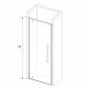Душевая дверь RGW SV-02, 90 х 200 см, распашная, стекло прозрачное, профиль хром, 06320209-11