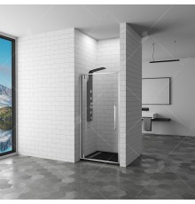 Душевая дверь RGW SV-02, 90 х 200 см, распашная, стекло прозрачное, профиль хром, 06320209-11