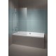 Шторка для ванны Riho VZ Scandic NXT X109, 100x150 см, цвет профиля черный, стекло прозрачное, левая/правая