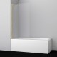 Стеклянная шторка на ванну WasserKraft Aisch 55Р, одностворчатая, 80 х 140 см, стекло прозрачное, профиль матовое золото, 55Р01-80 Fixed