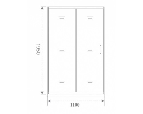 Душевая дверь в нишу Good Door Antares WTW-110-W-CH 110 х 195 см, АН00009, стекло прозрачное с рисунком Волна, хром